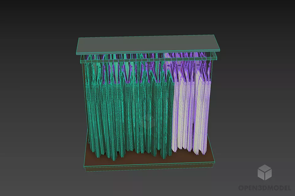 Fashion Shop Clothes Hanger Rack 3d model 3