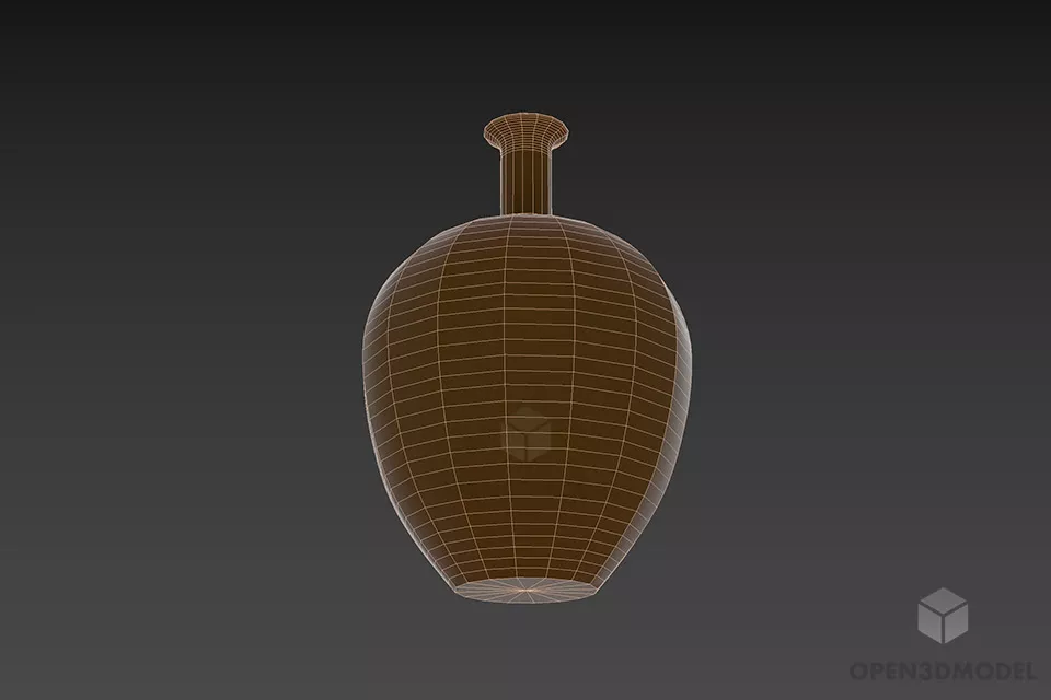 Clay Vase 3d model 2