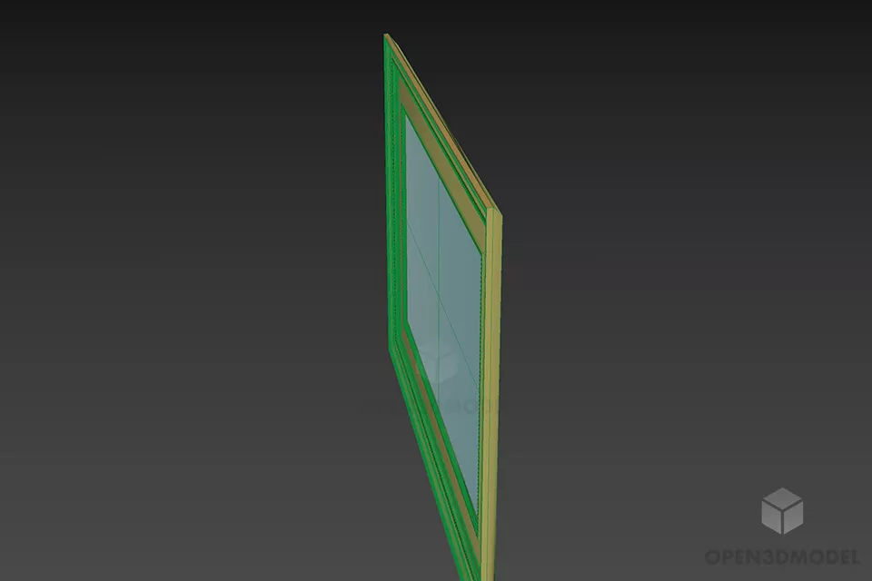Picture Frame Mdf Wooden Material 3d model 2