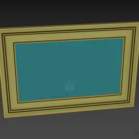 Picture Frame Mdf Wooden Material 3d model