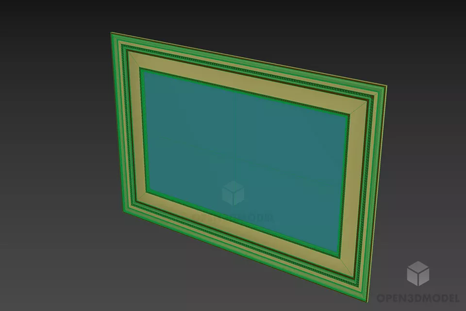 Picture Frame Mdf Wooden Material 3d model 3