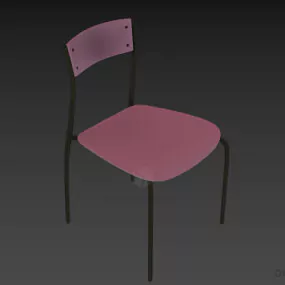 Coffee Chair Stainless Steel, Restaurant Chair 3d model