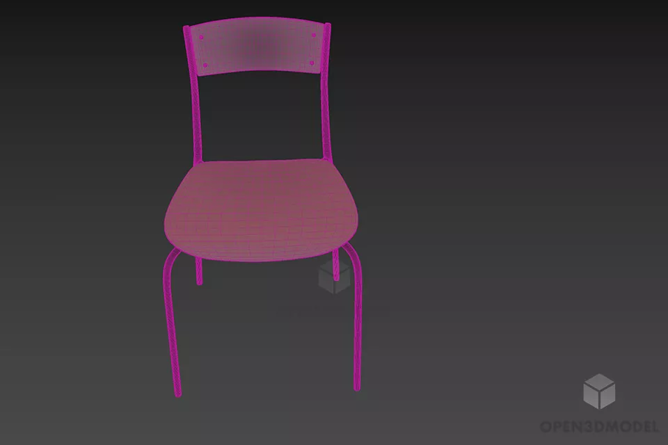 Coffee Chair Stainless Steel, Restaurant Chair 3d model 3
