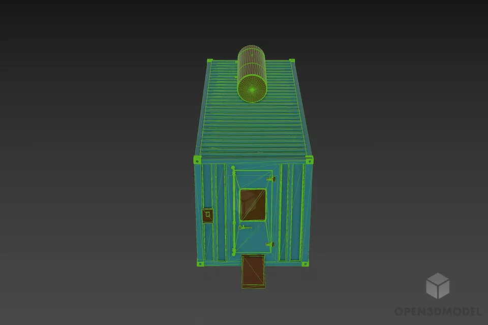 Container House Industry Style 3d model 3
