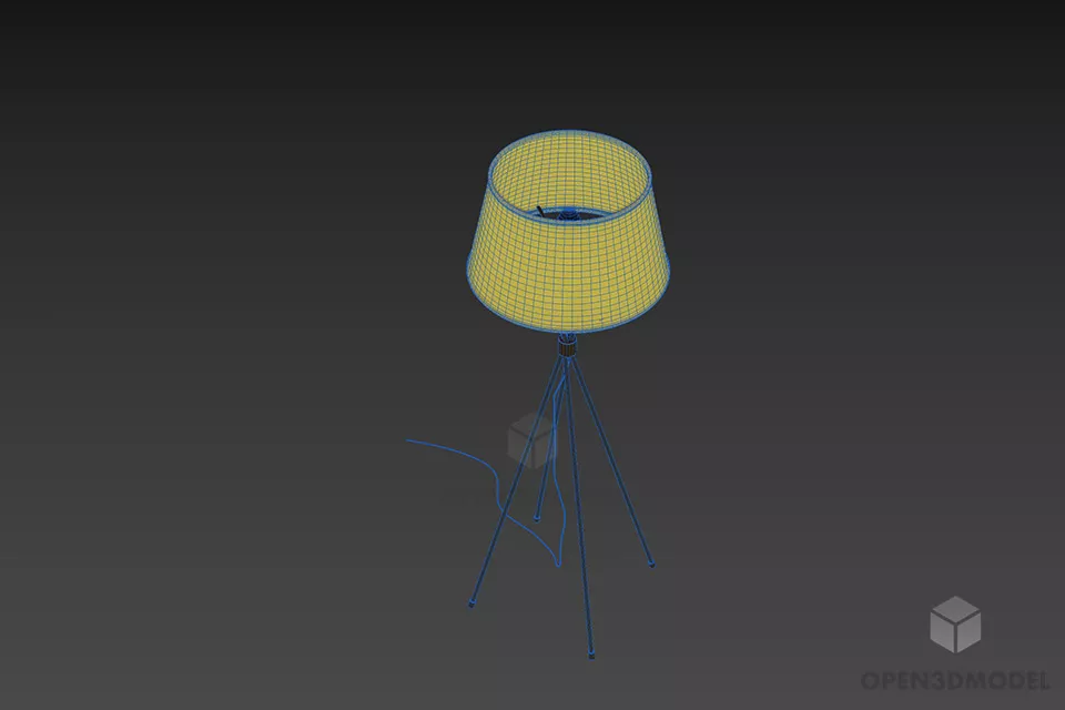 Torchere Lamp With Tripod, Boconcept Floor Lamp 3d model 3