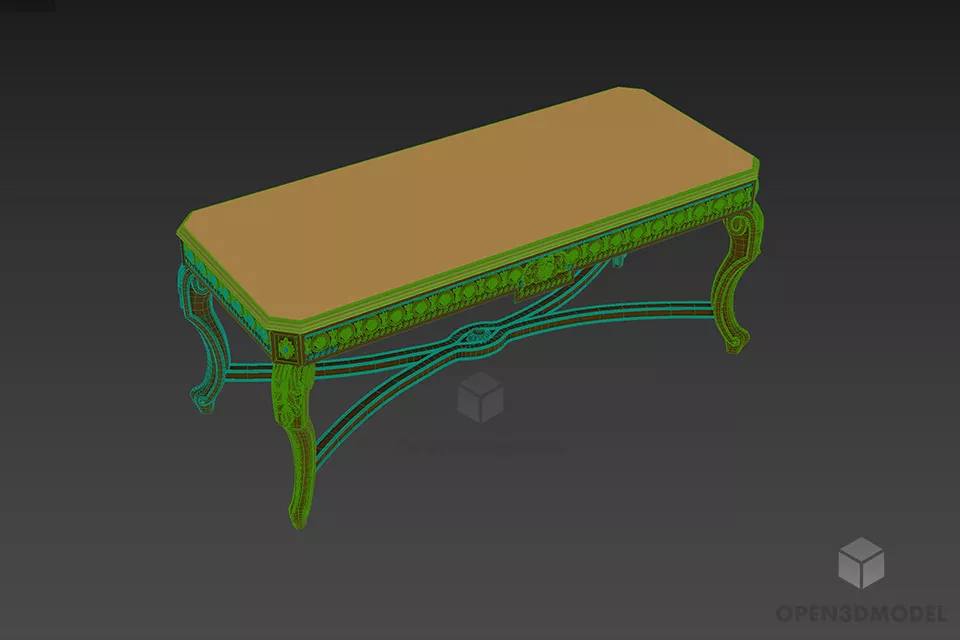 Boutique Side Table Otello 3d model 2