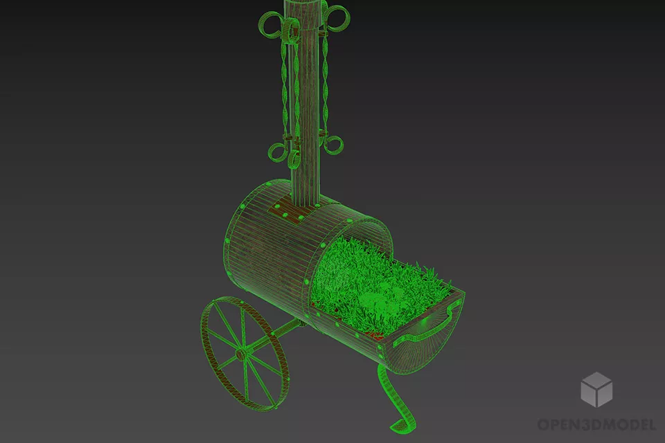 Bbq Garden Stove 3d model 2