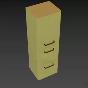 Tall Locker With Drawers 3d model