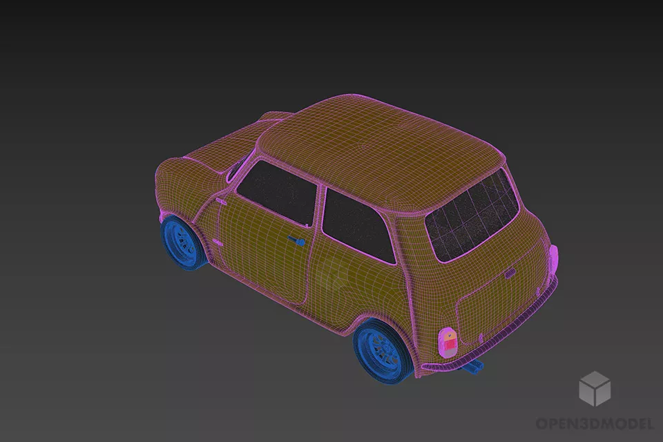 Car Mini Size Concept 3d model 2