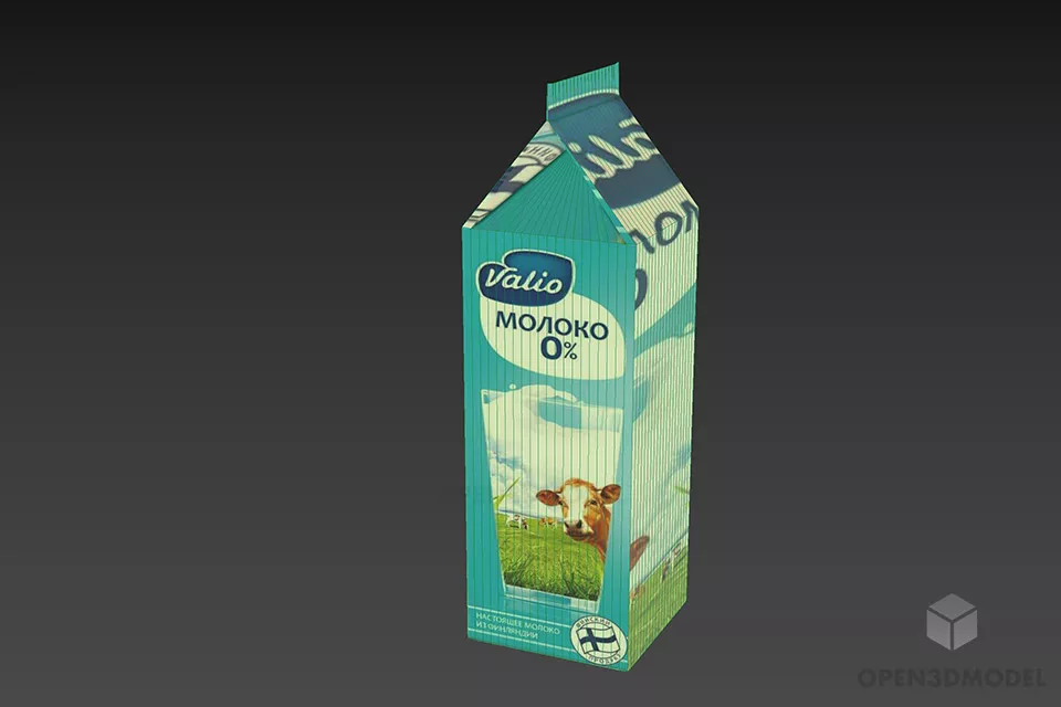 Milk Box Product 3d model 3