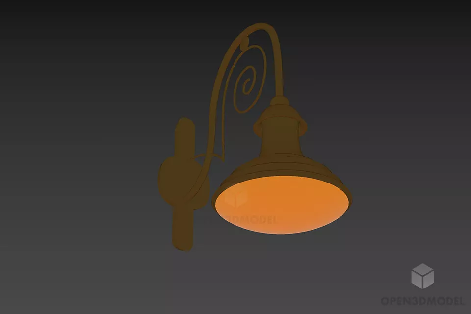 Glass Chandelier Twist Shade With Round Stand 3d model