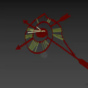 Wall Clock Arrow Shapes 3d model