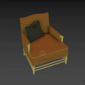 Armchair Lexington With Inox Stand 3d model