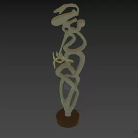 Figurine Golden Tree 3d model