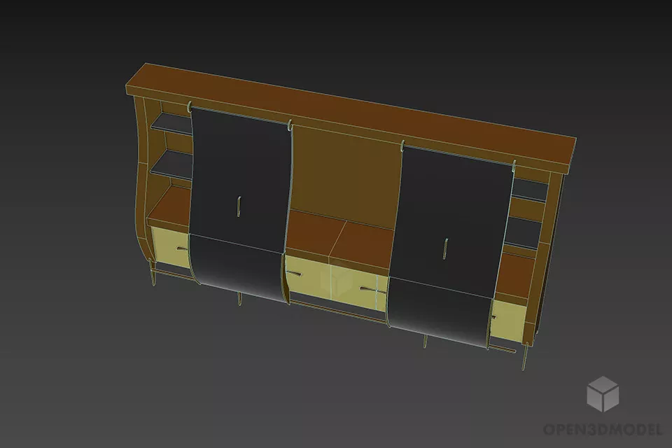 Sideboard Glass Cabinet 3d model 3
