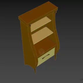Locker With Curved Edge Shelf 3d model