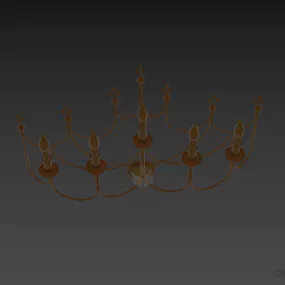 Side Scone Candle Lamp 3d model
