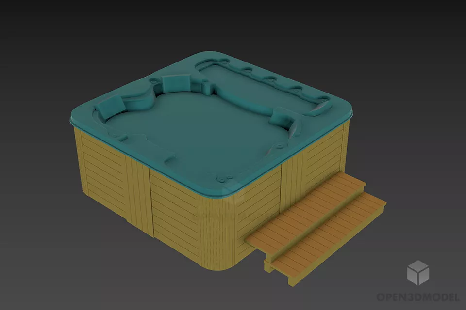Staircase Rail With Iron Beam 3d model