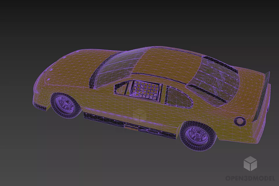 Nascar Racing Car With Cover 3d model 3