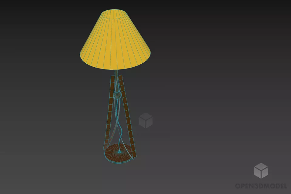 Hotel Table Lamp Terzani 3d model 3