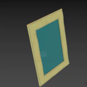 Modern Leather Frame With Stand Back 3d model