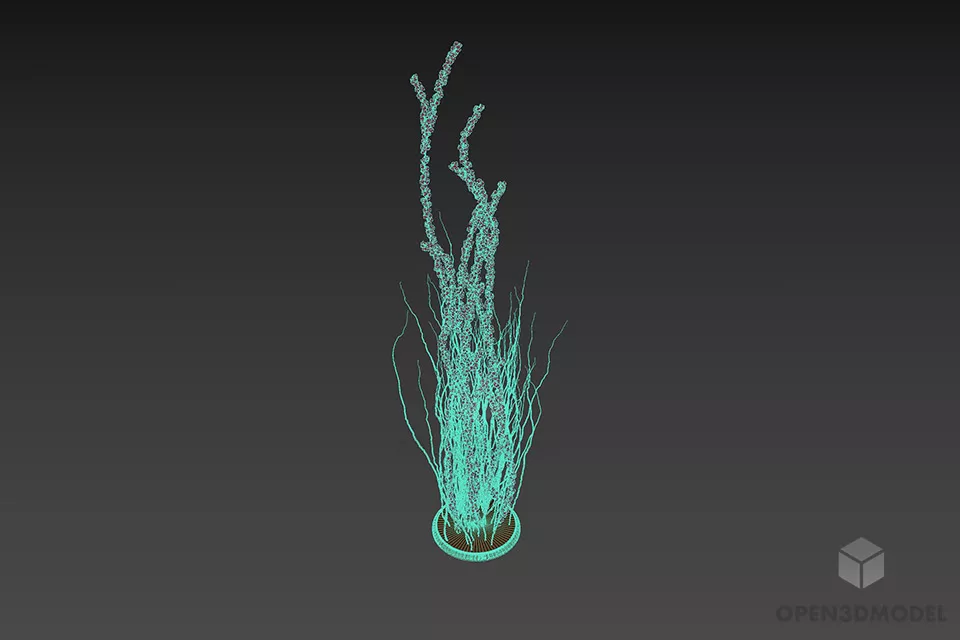 Decor Flower Branches Plant 3d model 3