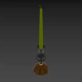 Candlestick With Inox Stand 3d model