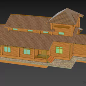 Roof House Villa Building 3d model