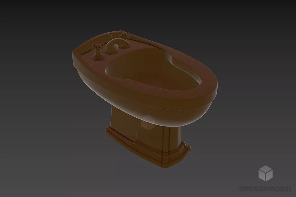 Modern Sink Fonte 3d model