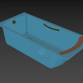 Simple Plastic Bathtub 3d model