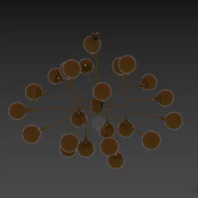 Multiple Sphere Pendant Lamp 3d model