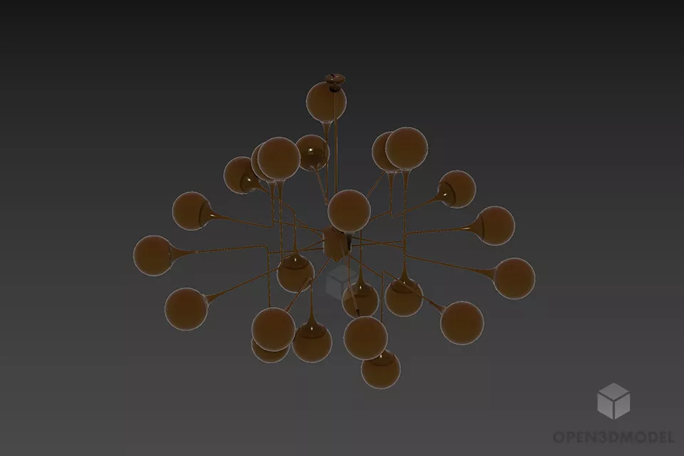 High Floor Lamp Tripod Stand 3d model