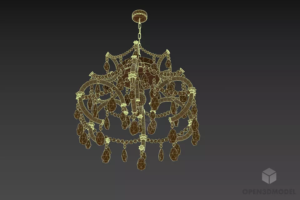 Crystal Chandelier Masieror 3d model 2