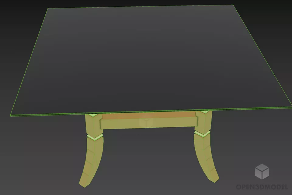 Glass Coffee Table Turri For Outdoor 3d model 3