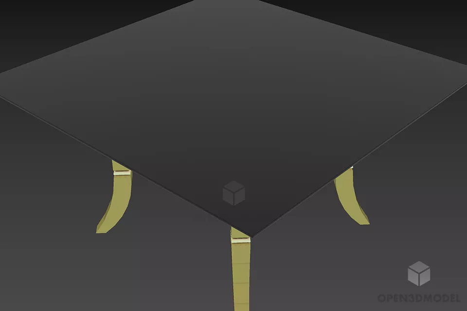 Simple Square Table, Coffee Table 3d model