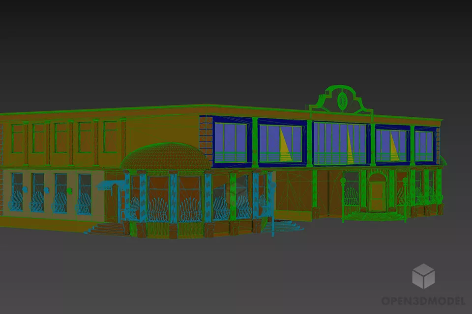 Market Center Complex Building 3d model 2