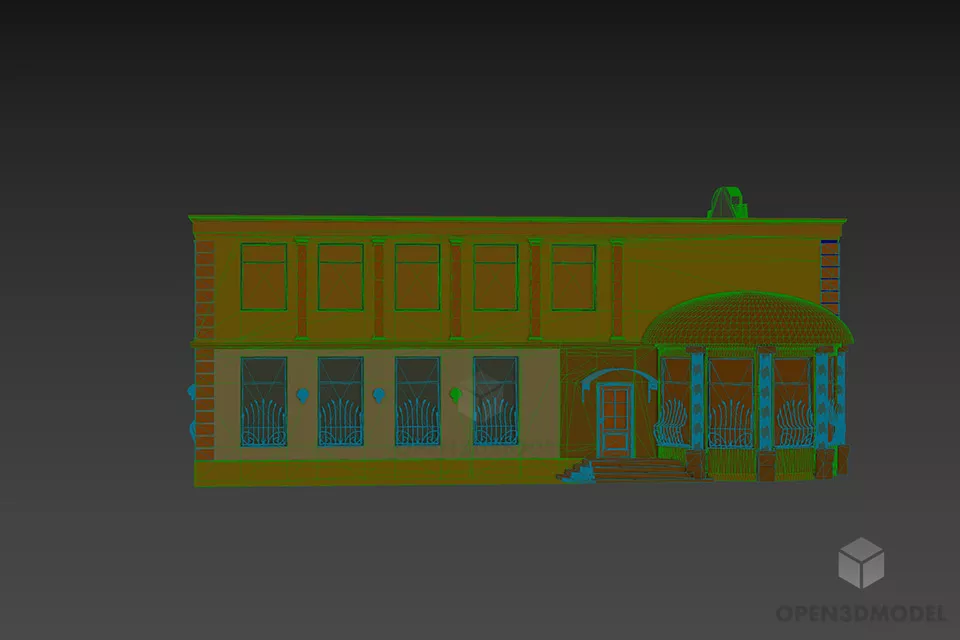 Market Center Complex Building 3d model 3