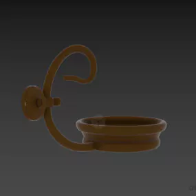Brass Rack With Tray For Bathroom 3d model