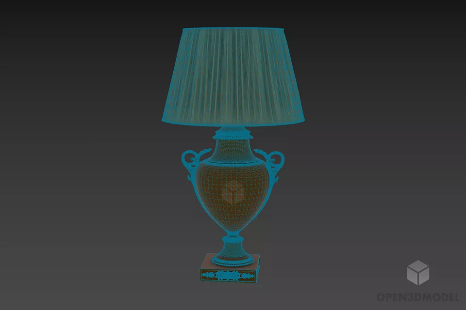 Hotel Vintage Table Lamp ,vase Lamp 3d model 3