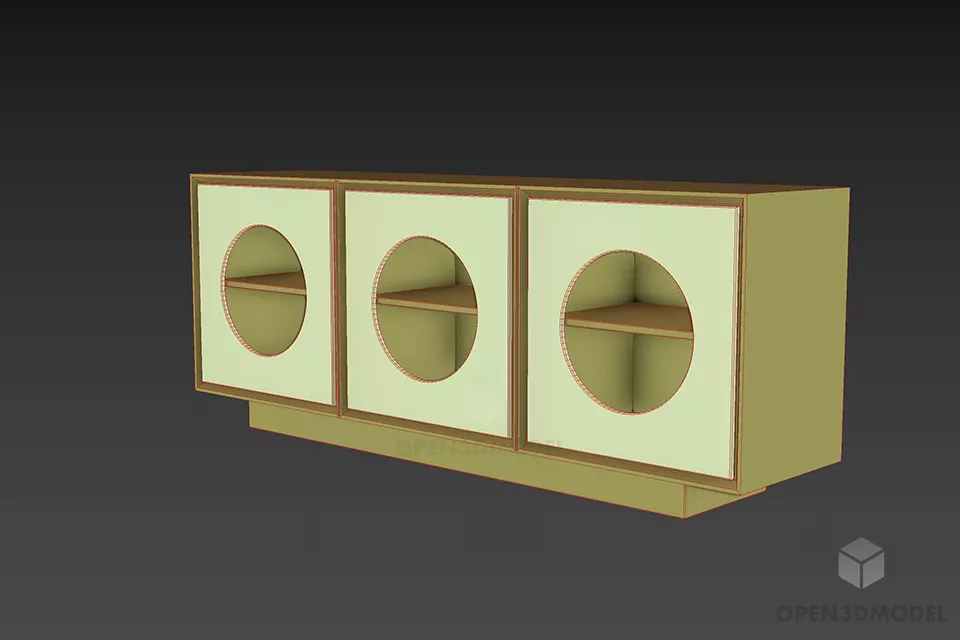 Locker Morelato With Circular Door 3d model 2