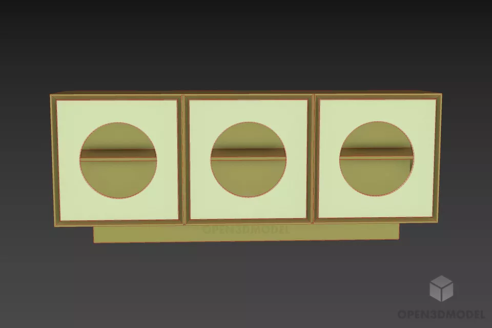 Locker Morelato With Circular Door 3d model 3
