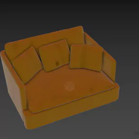 Leather Sofa Italia 3d model