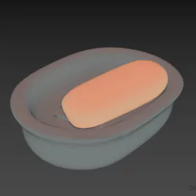 Bathroom Soap On Tray 3d model