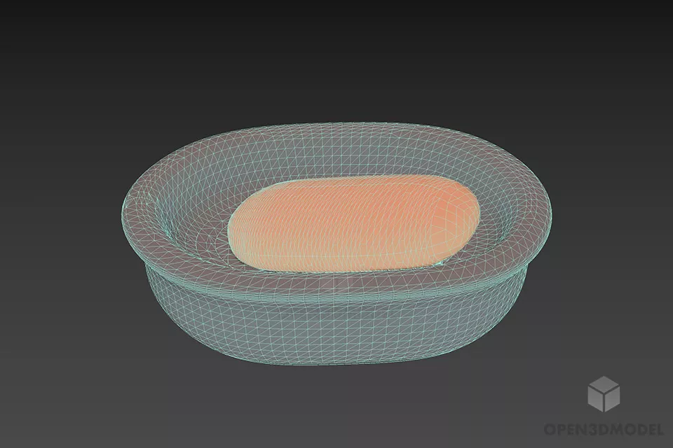 Bathroom Soap On Tray 3d model 3
