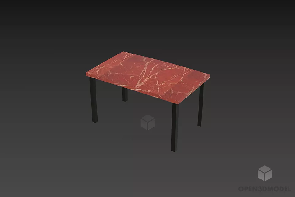 Coffee Table Soft Edge 3d model