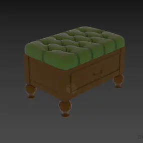Tufted Seat Caveli 3d model
