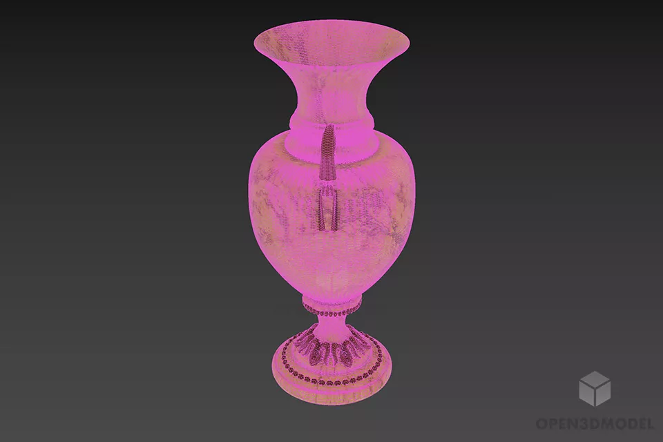 Marble Vase, Cup Shape 3d model 2