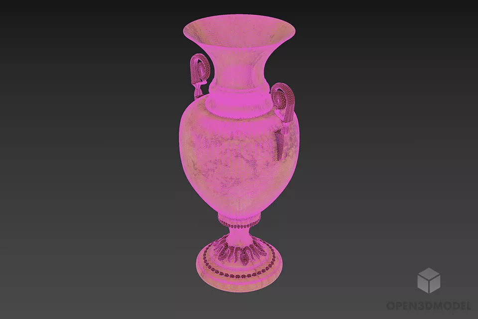 Marble Vase, Cup Shape 3d model 3