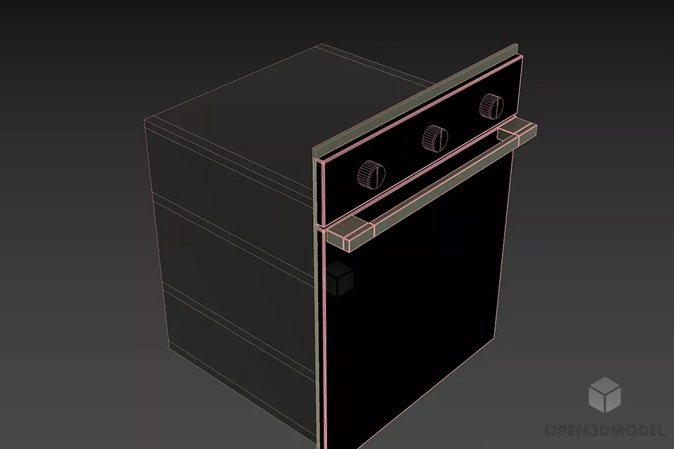 Kitchen Italian Oven Fornelli 3d model 2