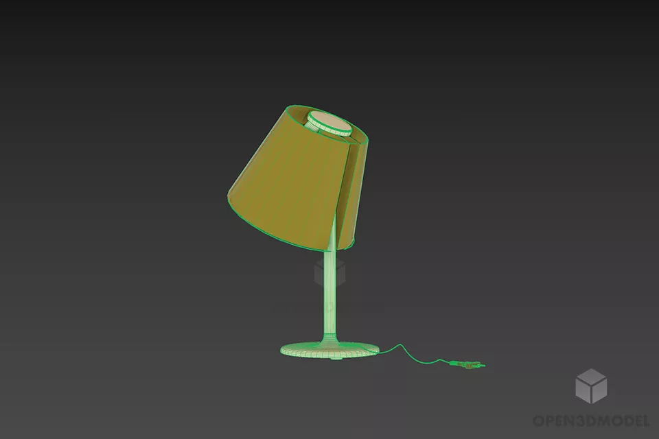 Reading Table Lamp With Round Stand 3d model 2